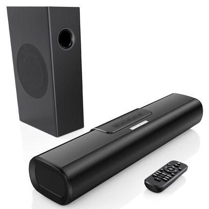 EnjoyNest heliriba subwooferiga, 2.1-kanaliga heliriba nutiteleritele, 16-tolline, Bluetooth, optiline, HDMI (ARC), AUX, koaksiaal- ja USB-ühendus, seinale kinnitatav, 50 vatti