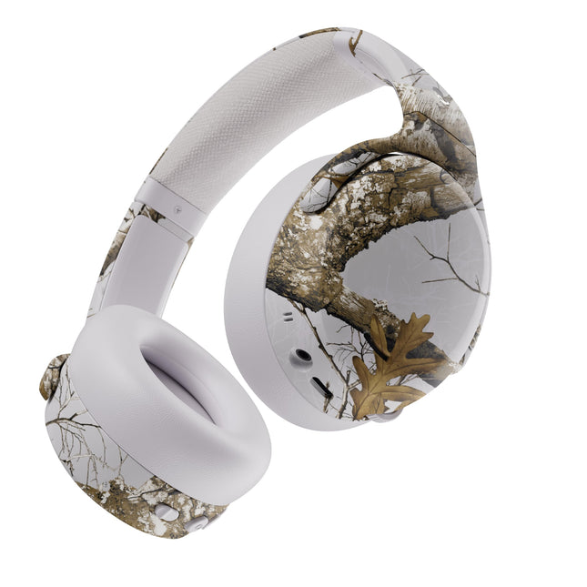 Skullcandy Crusher ANC 2 kõrvaklapid mürasummutavate juhtmevabade kõrvaklappidega, millel on sensoorne bass, 50-tunnine aku tööiga, Skull-iQ, Alexa tugi, mikrofon, Bluetooth-ühilduv - Realtree Edge värvid, valged