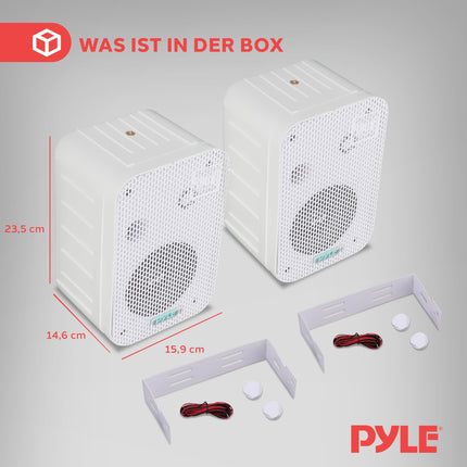 Plye Bluetooth-kõlar, 200 W veekindel õuekõlar, 2 tk komplekt, õuemuusikakarp, Bluetooth-seinakõlar, muusikasüsteem - basseini, terrassi, aia/siseruumidesse