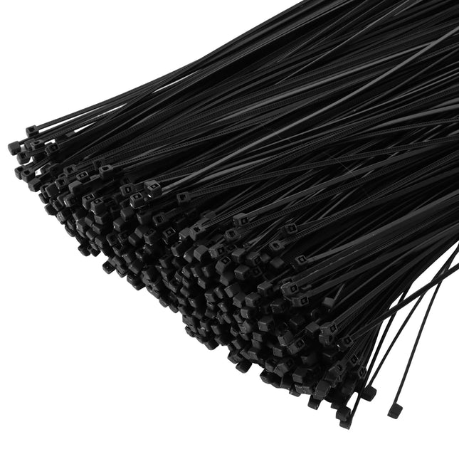SHUESS 2000 pieces cable ties black, 200 mm x 1.8 mm, UV-resistant, self-locking cable ties for indoor and outdoor use