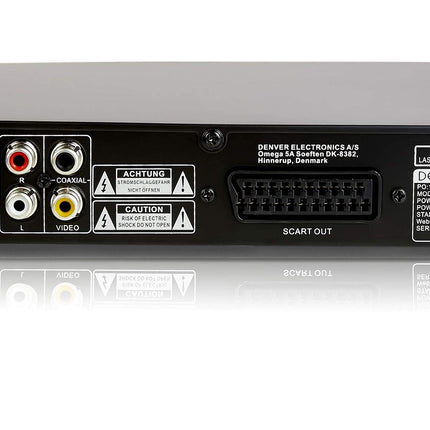 Denver DVH-7787 Ühendkuningriigi versioon – kompaktne DVD-mängija, mitme regiooni/kõik regioonid, Full HD 1080p ülesskaleerimine, HDMI, SCART ja komposiitvideo ühendused, USB-port ja kaugjuhtimispult