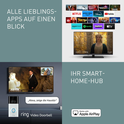 Panasonic TV-24S50AEZ, S50A seeria 24-tolline HD LED-nutiteler, 2024, Fire TV, HD värvimootor, HDR, Alexa hääljuhtimine, mängurežiim, meediapleier erakordse visuaalse kogemuse saamiseks.