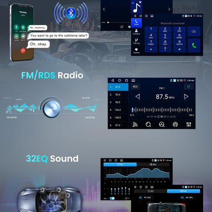4+64G Android Car Radio for Mercedes Benz Viano 2004-2011/Vito 2010-2015 10 inch Radio with Wireless Carplay Android Auto GPS Mirror Link Bluetooth FM/RDS/DAB/DVR/EQ/USB Steering Wheel Control Rear View Camera