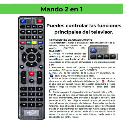 Digiquest kahe tuuneriga vastuvõtja DVB-T2 HEVC H.265 kiibistik, kahekordne maapealne tuuner, Full HD FTA, USB, HDMI, SCART, Ethernet LAN RJ-45, programmeeritav kaugjuhtimispult, must, metall