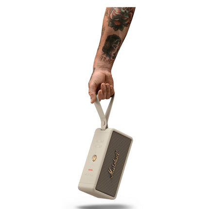 Marshall Middleton Wireless Portable Bluetooth Speaker, Over 20 Hours of Portable Playtime, IP67 Waterproof – Cream