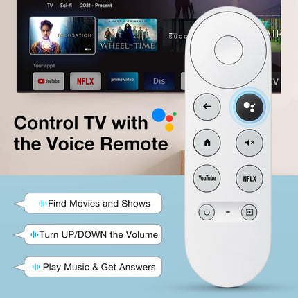 Google Chromecasti kaugjuhtimispult, Snow Chromecast 4k kaugjuhtimispult Google TV-ga (HD/4K)