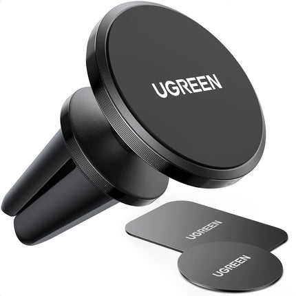 UGREEN autotelefonihoidja magnetiga õhutusava magnetiline telefonihoidja autole 360° kahe metallplaadiga magnetiline autotelefonihoidja, ühildub iPhone 15 Pro Max Plus 14 13 Galaxy S23 jne-ga (jäätunud)