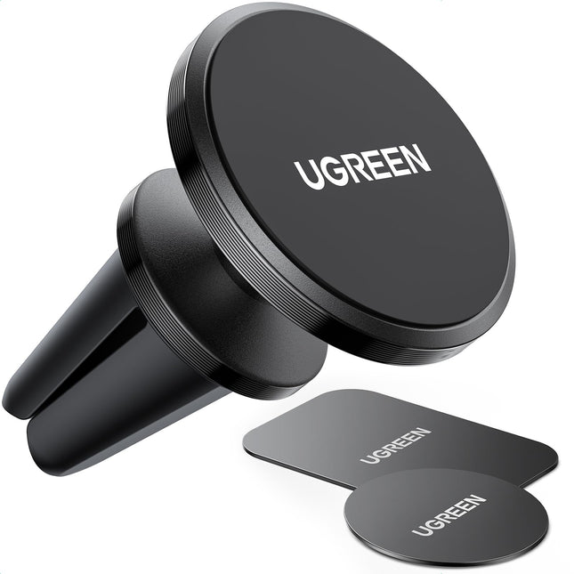 UGREEN autotelefonihoidja magnetiga õhutusava magnetiline telefonihoidja autole 360° kahe metallplaadiga magnetiline autotelefonihoidja, ühildub iPhone 15 Pro Max Plus 14 13 Galaxy S23 jne-ga (jäätunud)