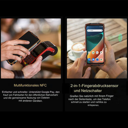 Blackview - BV9300-4G nutitelefon - kahe SIM-kaardiga - 6,6-tolline ekraan - 256 GB ROM - 33W kiirlaadimine - 40 m kaugusmõõtja - oranž