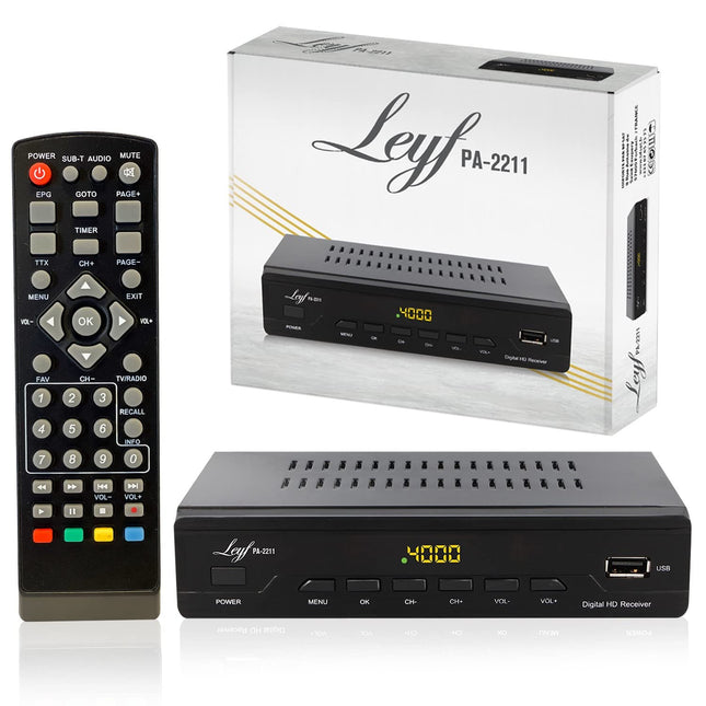 LEYF PA-2211 kaabelvastuvõtja DVB-C digitaalne kaabeltelevisioon Full HD teler (DVB-C / C2, HDTV, DVB-T/T2, HD, SCART, USB) Kaabeltelevisioon kõikidele kaabeloperaatoritele