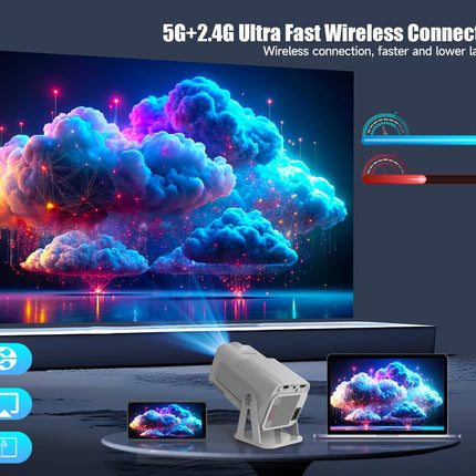 [Netflixi ametlik] Android 13 nutiprojektor erinevate ametlike telerirakendustega, häälassistendiga, 1080P natiivne/optiline eraldusvõime 320ANSI, 12000 luumenit, 5G WiFi, automaatne trapetsikorrektsiooniga projektor kodukino/õue jaoks