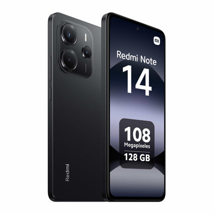 Xiaomi Redmi Note 14 nutitelefon, 6 GB muutmälu 128 GB, Schermo 6,67" AMOLED, 120 Hz, fotokaamera 108 MP, digitaalne andur, NFC, 33 W Turbo Ricarica, 5500 mAh, Midnight Black