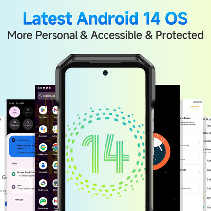 Ulefone Armor 27 Outdoor 4G Smartphone 10600mAh 6.78 inch FHD+ 120Hz, 50MP + 64MP Night Vision Outdoor Mobile Phone Without Contract, 256GB + 16GB/2TB Android 14, Dual SIM 4G/NFC/GPS/IP69K