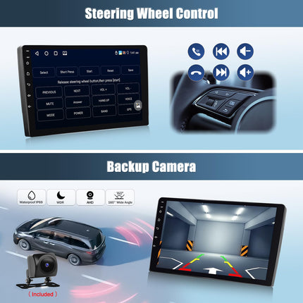 CAMECHO 4+64G 9-tolline DSP autoraadio Mercedes-Benz Smart Fortwo 2011-2015 tahavaatekaameraga, Android 13 navigatsiooniraadio HD puutetundliku ekraaniga ja juhtmevaba Carplayga, Android Auto Bluetooth GPS FM/RDS peegliühendusega