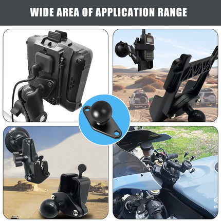 Ram Mount Arm Handyhalter Fahrrad Kugelkopf Wandhalterung Diamant Base 2 Stck 1" Handyhalterung zum Schrauben Basis with Ram Mounts 1 Zoll Ball Handy Halterung Motorrad Aluminium (Stil 1)