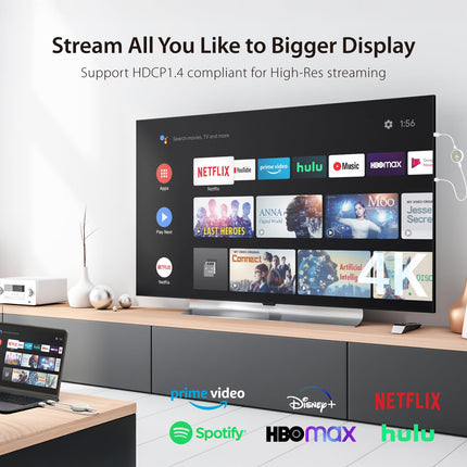 j5create ScreenCast 4K juhtmevaba HDMI saatja ja vastuvõtja, toetab 4K eraldusvõimet ja HDCP-d, WiFi-ühendust pole vaja. 30M/100FT juhtmevaba HDMI-pikendus teleri voogesituseks ja koosolekute voogesituseks (JVAW75)