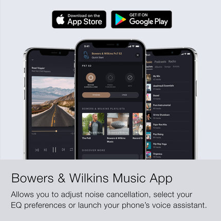 Bowers &amp; Wilkins PX7 S2 juhtmevabad kõrvaklapid Bluetoothi ​​ja mürasummutusega, hallid