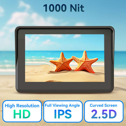 Generic Motorcycle GPS Screen, 5-inch Motorcycle Navigator with High Sensitivity and Maximum Brightness of 1000 Nit for Motorcycles (with Camera)