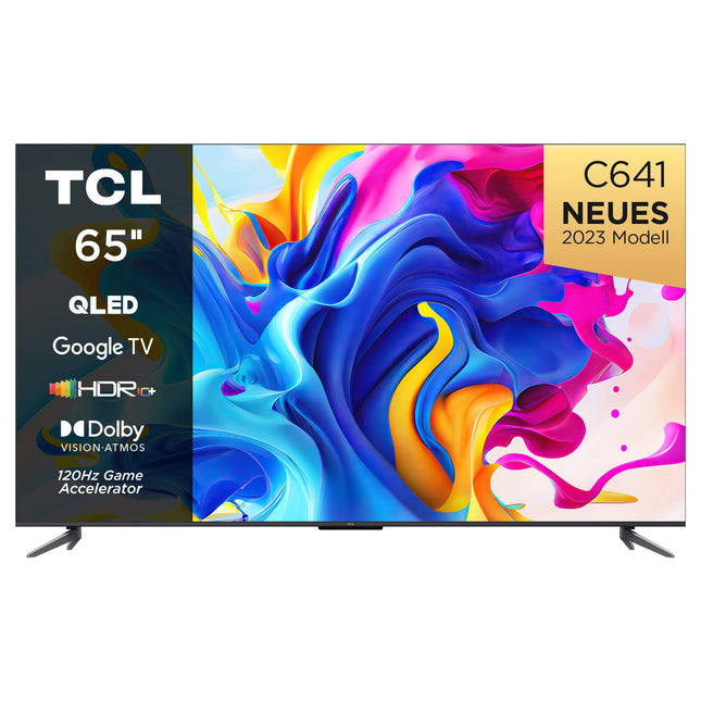 TCL 65C641, 65-tolline QLED-teler, 4K Ultra HD, Google TV (Dolby Vision ja Atmos, liikumise selgus, käed-vabad hääljuhtimine, ühildub Google Assistant ja Alexaga)