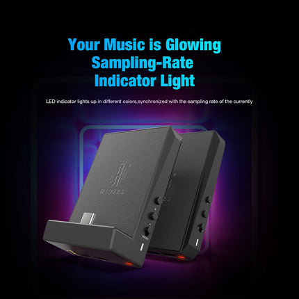 HIDIZS DH80S Portable Balanced DAC and Amplifier, Supports MQA Audio Technology, Portable DSD64/128 Audio Decoding Amplifier, for Windows 10/Mac OS/iPad OS/Android/iOS System