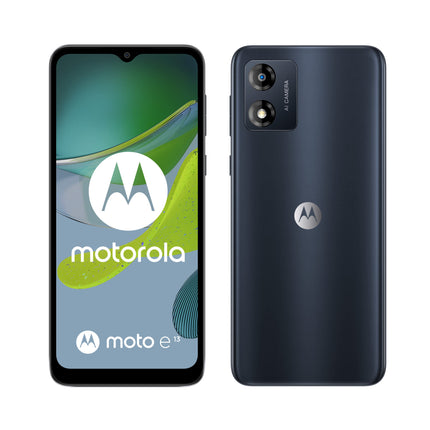 Motorola Moto (e13, 6.5-inch HD+ display, AI-powered camera system, Dolby Atmos, 5000 mAh battery, 2/64 GB, Dual SIM), Cosmic Black