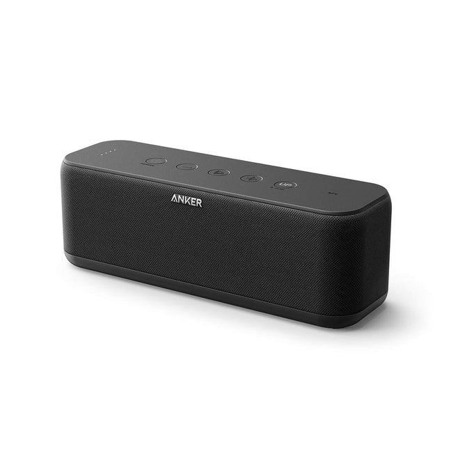 Anker Soundcore Boost Bluetooth speaker upgrade with fantastic sound, BassUp, 12 hours of playback, USB-C, IPX7 water resistance, wireless with custom EQ in the app, stereo pairing