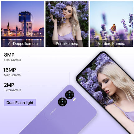 UMIDIGI G3 Plus nutitelefon ilma lepinguta (2023), Android 13 mobiiltelefon, 8 GB + 128 GB/1 TB SIM-kaardivaba mobiiltelefon, 6,52" HD+ ekraan, 5150 mAh, 13 MP, 4G kahe SIM-kaardiga koolilaste mobiiltelefon/näotuvastuse/sõrmejälje/OTG/GPS (must)