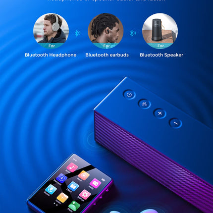 MECHEN MP3-mängija Bluetooth, kaasaskantav 32 GB MP3-mängija kõlariga, USB-C, FM-raadio, salvestamine, Hi-Fi heli, pikk aku tööiga, laiendatav mälu