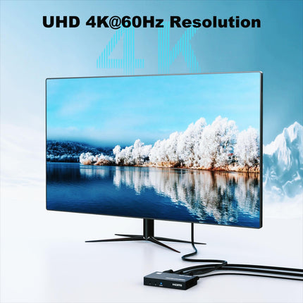 MT-VIKI 4K60Hz HDMI jaotur 1 sisend 2 väljund samaaegne HDMI jaotur 2 monitori peegel 1x2 EDID HDCP 2.2 4:4:4 40m pikamaa edastus