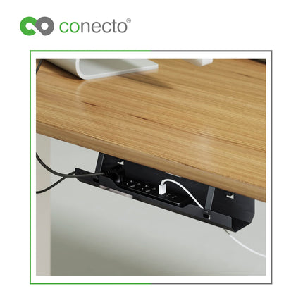 Conecto kaablihoidik lauale, kaablihaldus lauaaluse kinnitusega, must, SA-CC50880