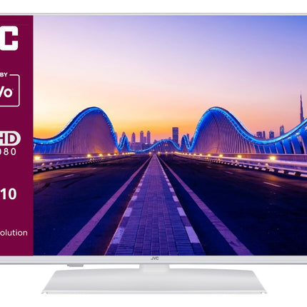 JVC 40-tolline TiVo LT-40VF5355W nutiteler - Full HD-teler, HDR-teler kolmekordse tuuneriga ja 6-kuulise HD+ garantiiga, valge LED-teler