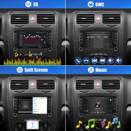 [1+32G] CAMECHO Android 13 autoraadio VW Golf 5 6 Touranile Polo Touranile, raadio navigatsiooniga, 7-tolline puutetundlik ekraan, autoraadio Bluetoothi, RDS, FM navigatsiooni, GPS, WiFi, USB, Canbus-p2