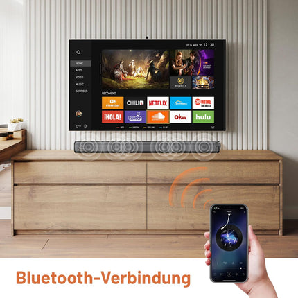 Chaowei 100W teleri heliriba subwooferiga - 3D ruumiline heli, Bluetooth ja HDMI, kohandatav ekvalaiser - stiilne ja moodne disain