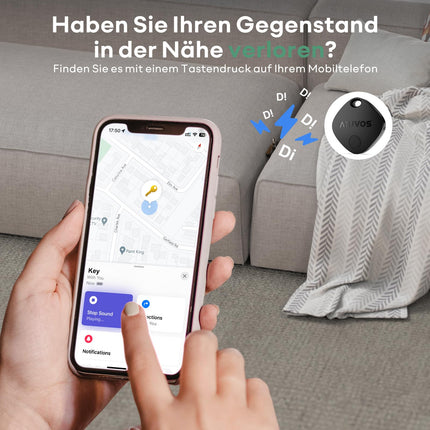 ATUVOS Air Tag nutikas jälgija 4 tk, võtmeleidja, mis ühildub Apple Find My? rakendusega (ainult iOS, Android ei ole toetatud), Bluetooth-võtmeleidja pagasi/kottide/kohvrite jaoks, vahetatav aku