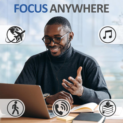 LUDOS FEROX Headphones In-Ear Headphones with Cable and Microphone, 5 Year Warranty, In-Ear Earphones, 3.5 mm Jack Earbuds, Rich Bass Earphones, Headphones for iPhone, iPad, Huawei, Samsung