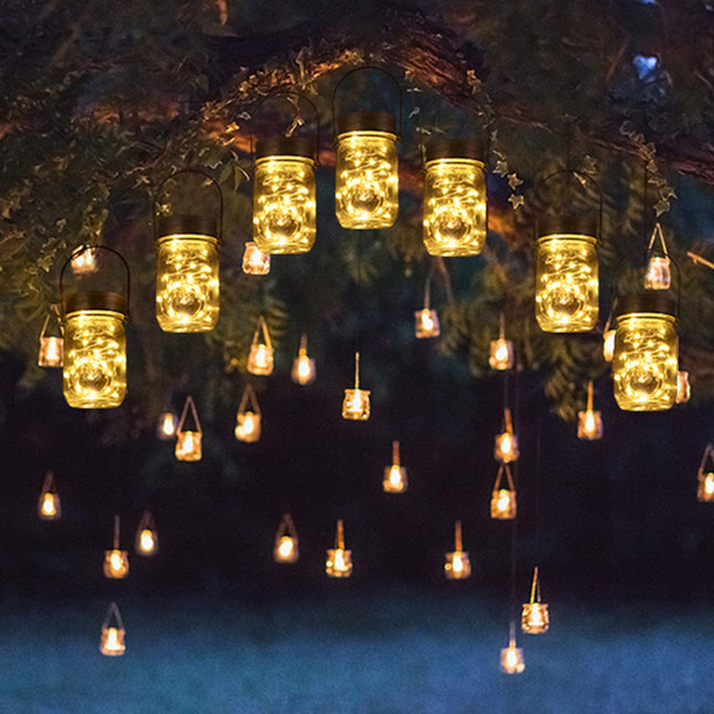 Solpex päikeselamp päikeseklaasist, 30 LED-i 6-pakendis, soe valge päikeselatern, rippuv, veekindel, aeda, terrassile, rõdule, sise- ja välistingimustesse