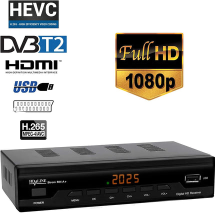 Strom 504 DVBT2 vastuvõtja - 1080P 4K HD / DVB-T2 / H.264 / MPEG-4, vastuvõtja