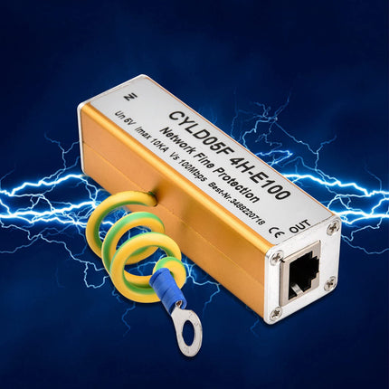 Võrgu ülepingekaitse, RJ45 RJ11 adapter Etherneti võrgu ülepingekaitse äikese välgupiiriku kaitse 5V ülepinge- ja piksekaitse RJ Suur voolutugevus Mitmetasandiline kaitse