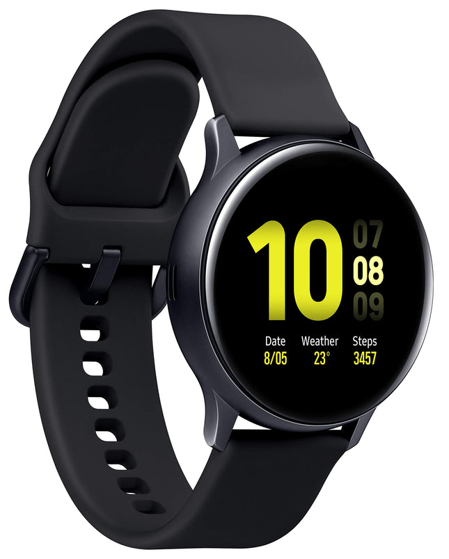 Samsung Galaxy Watch Active2, aluminum fitness tracker, large display, long-lasting battery, water-resistant, 40 mm, Bluetooth, black