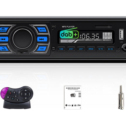 CAMECHO DAB/DAB+ 1Din Car Radio Bluetooth Handsfree Car MP3 Player Support FM Radio USB/AUX/TF Steering Wheel Control