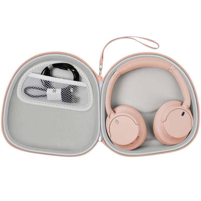 PAIYULE ümbris Sony WH-CH720N WH-CH520 WH-1000XM4 juhtmevabadele Bluetooth-müra summutavatele kõrvaklappidele, kandekott, korraldaja, reisikott (ainult karp) (roosakuldne)