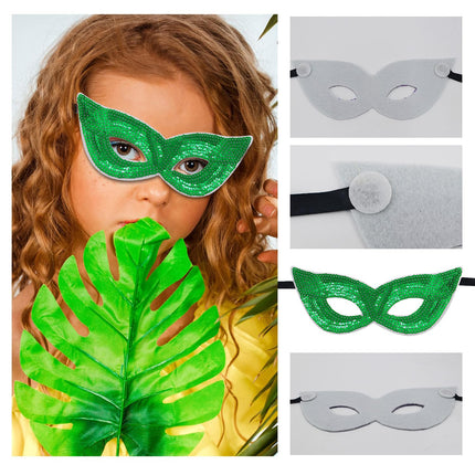 DVOFU rohelise luuderohuga maski sädeleva silmamaski litritega meestele ja naistele fotosessiooni aksessuaar cosplay karnevalile halloweeni tantsupeole