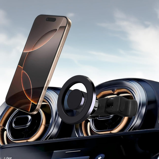 ICAILIN autotelefonihoidik MagSafe autokinnitusele, ümmargune ventilatsiooniga magnetiga autotelefonihoidik Mercedes Benz W205/W206/A/B/C/E/S-klassi/Sprinteri/Mini Cooperi SMART 451 lisatarvikutele iPhone'ile Samsungile