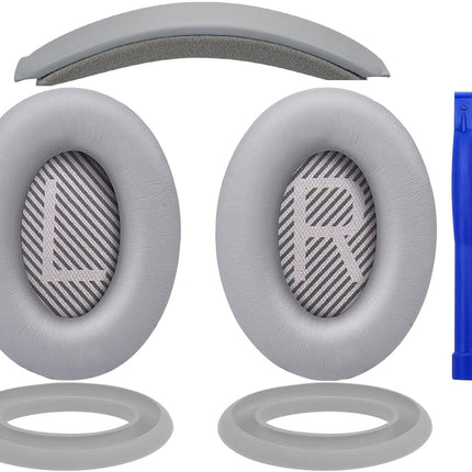 SOULWIT Replacement Ear Pads Cushions + Headband Headband + Silicone Ear Pads Protective Cover Covers, Replacement Accessory Kit for Bose QuietComfort 35 QC35, QC35 ii Over-Ear Headphones