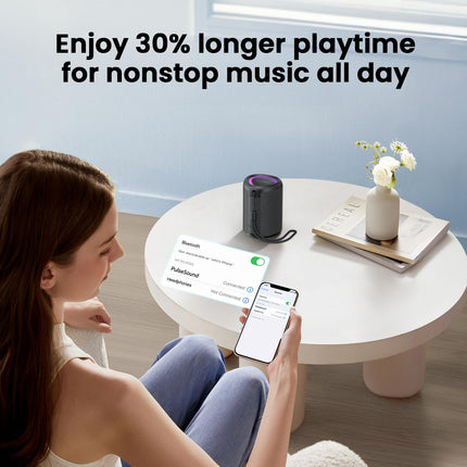 Deeyaple A46 Bluetooth Speaker Bluetooth 5.3, Surround Sound, Compact and Portable, 10 Hours Battery Life, TF Card Playback, Microphone, 3.5mm Audio Input
