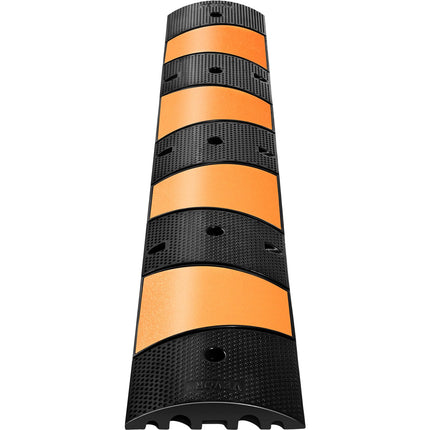 VEVOR Cable Protector, 1 Pack 2-Channel Driveway Protector, 185 cm Long Modular Speed ​​Bump with a Load Capacity of 9,980 kg, 185 x 31 x 5.5 cm Garage Cable Protection Mat for Asphalt Concrete Gravel Driveways