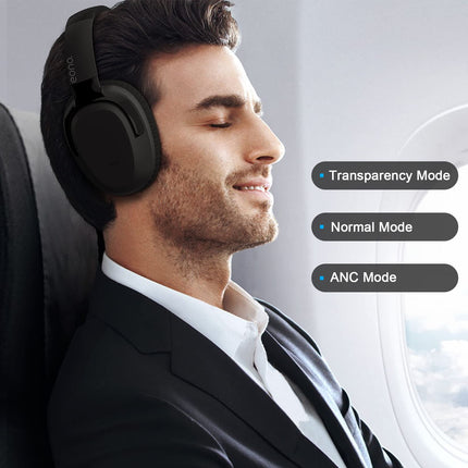 Eono mürasummutavad kõrvaklapid - juhtmevabad kõrvapealsed Bluetooth-kõrvaklapid - ANC Eonoheadphone 1 mitme režiimiga mürasummutusega, AUX, mikrofon, pehmed kõrvapadjad, 40-tunnine aku (must)