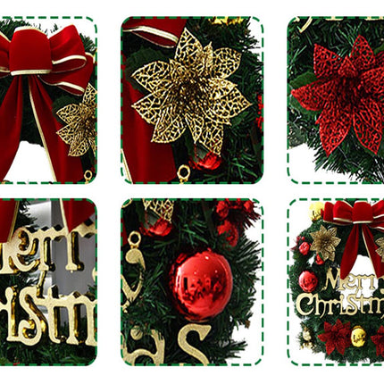 Christmas wreath, 30 cm, Christmas decoration, wreath for door, Christmas garland with bells, bow, Christmas decoration, holiday, party, wedding, home, garden, decoration, winter, Christmas,