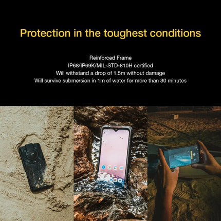 AGM Glory Pro välistingimustes kasutatav 5G mobiiltelefon 256x192 termokaameraga, 8 GB + 256 GB välistingimustes kasutatav nutitelefon ilma lepinguta Qualcomm Snapdragon 480, 20 MP öönägemiskaamera + 48 MP kaamera 6,53" FHD+ 6200 mAh, IP68