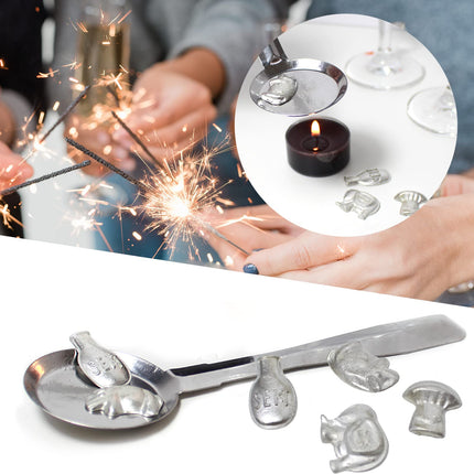 Smart-Planet Pewter Casting Set Pewter Casting Spoons and Figures - Lead Casting Alternative - New Year's Eve Party Game Hit for Kids - Pewter Casting